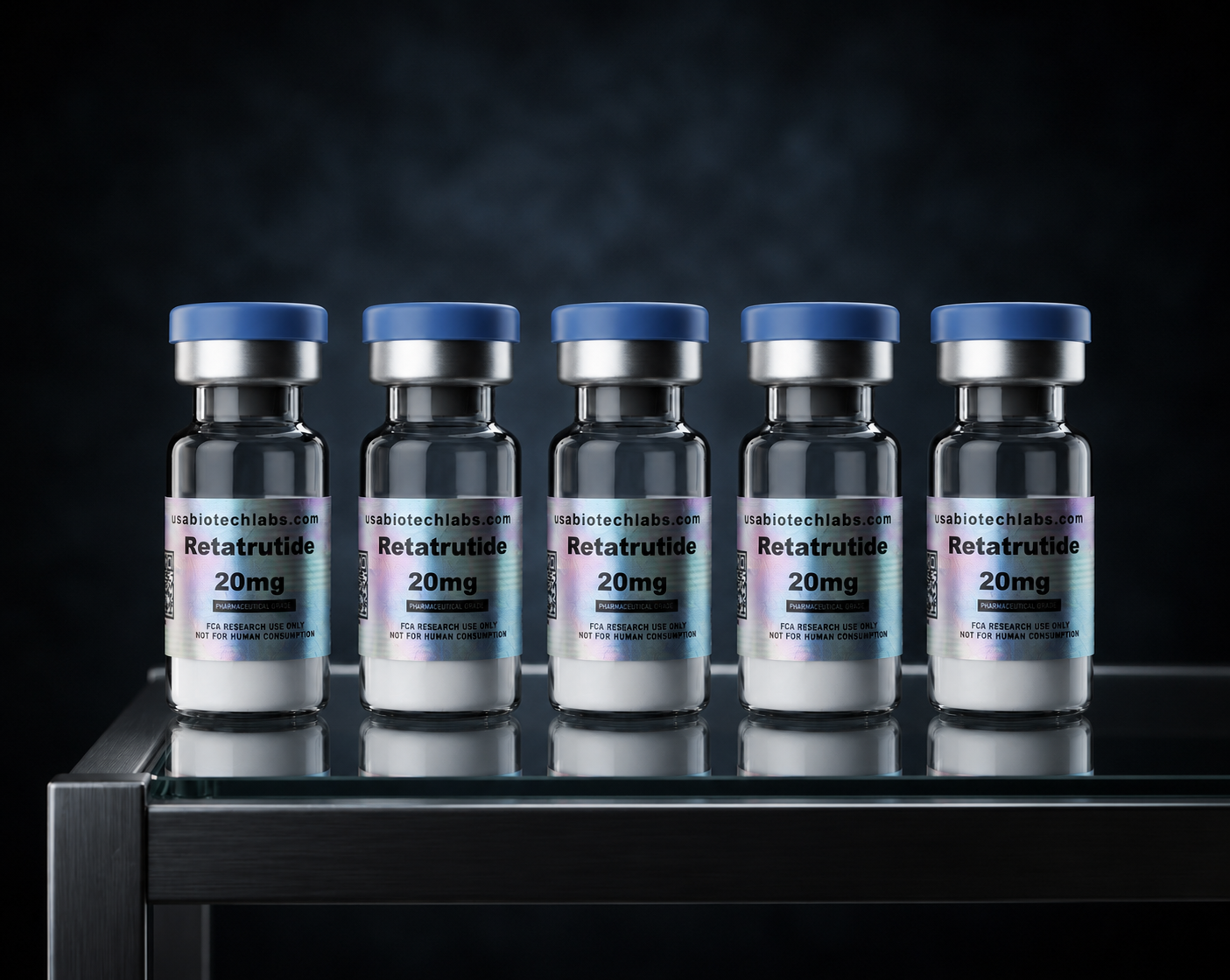 USABiotechLabs Retatrutide 100 mg (20 mg x 5) + Bakteriyostatik Su