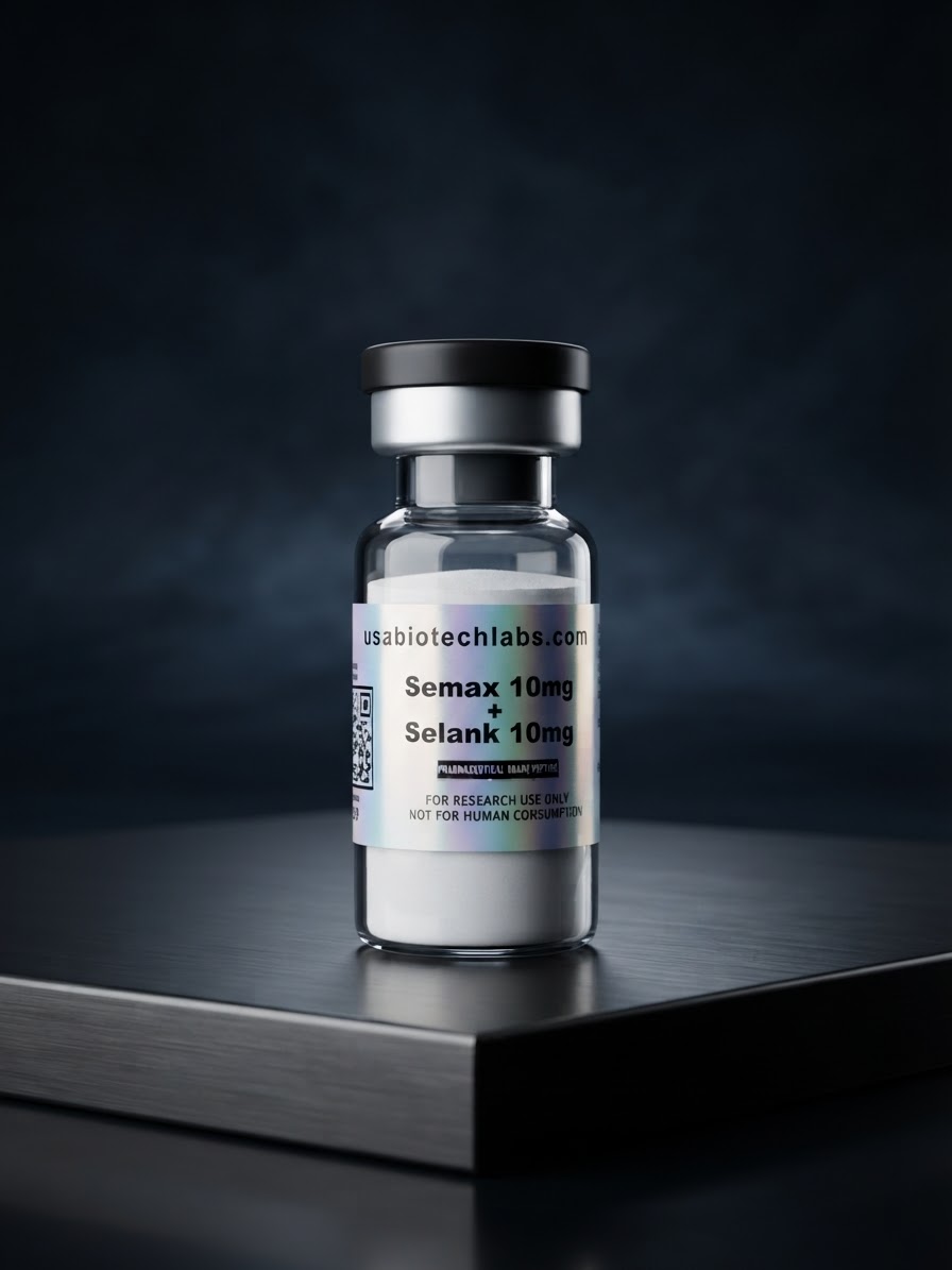 USABiotechLabs Semax 10 mg + Selank 10 mg + 10 ml Bakteriyostatik Su